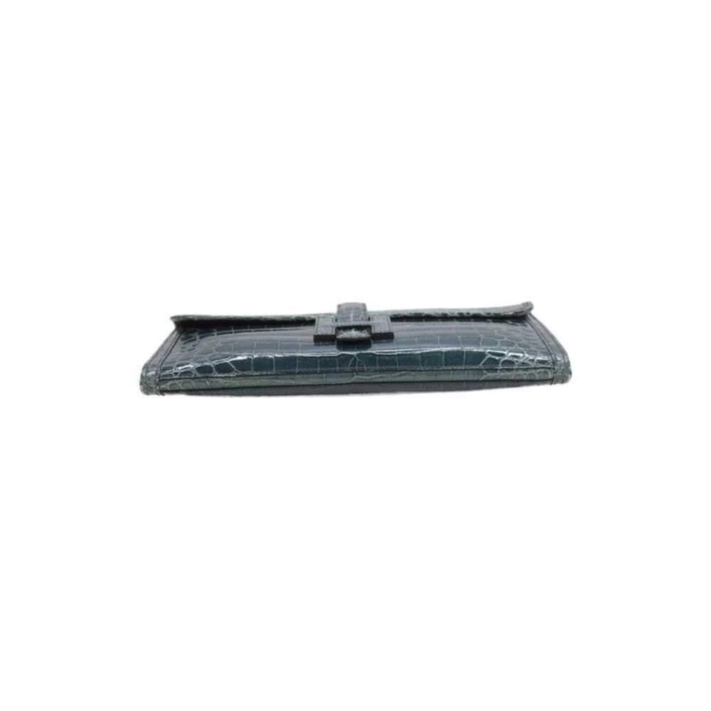 Hermes Womens Bleu Izmir Crocodilus Niloticus Jige Elan Clutch Handbag - Picture 6 of 10